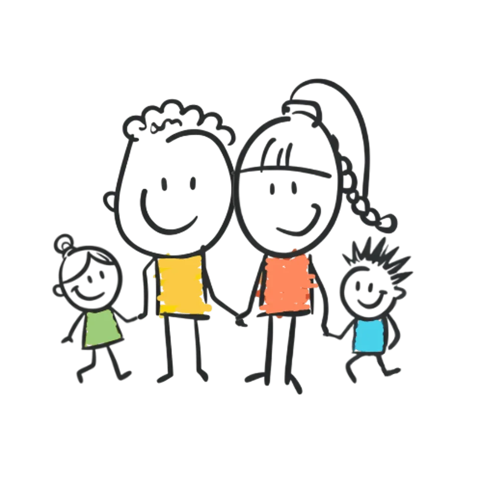 Illustration: Familie mit Kindern